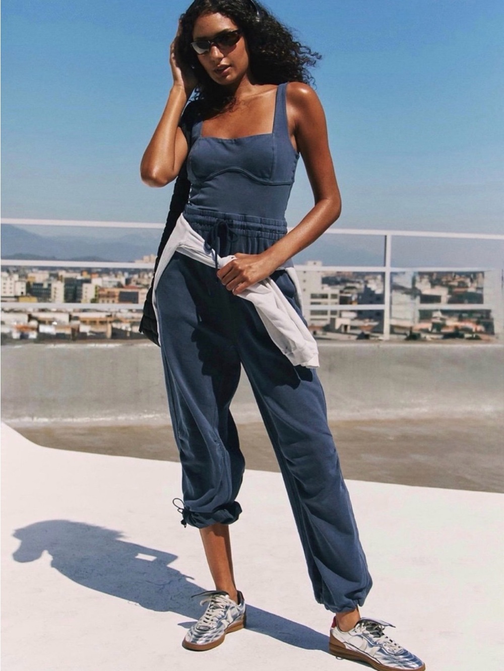 Free People Movement Inbound Onesie in Midnight Navy (small)